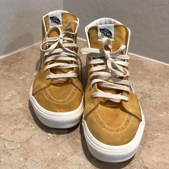 Vans Sk8-Hi White Yellow Shoes - Picture 3 of 10